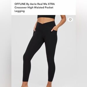 Aerie Black Crossover Leggings